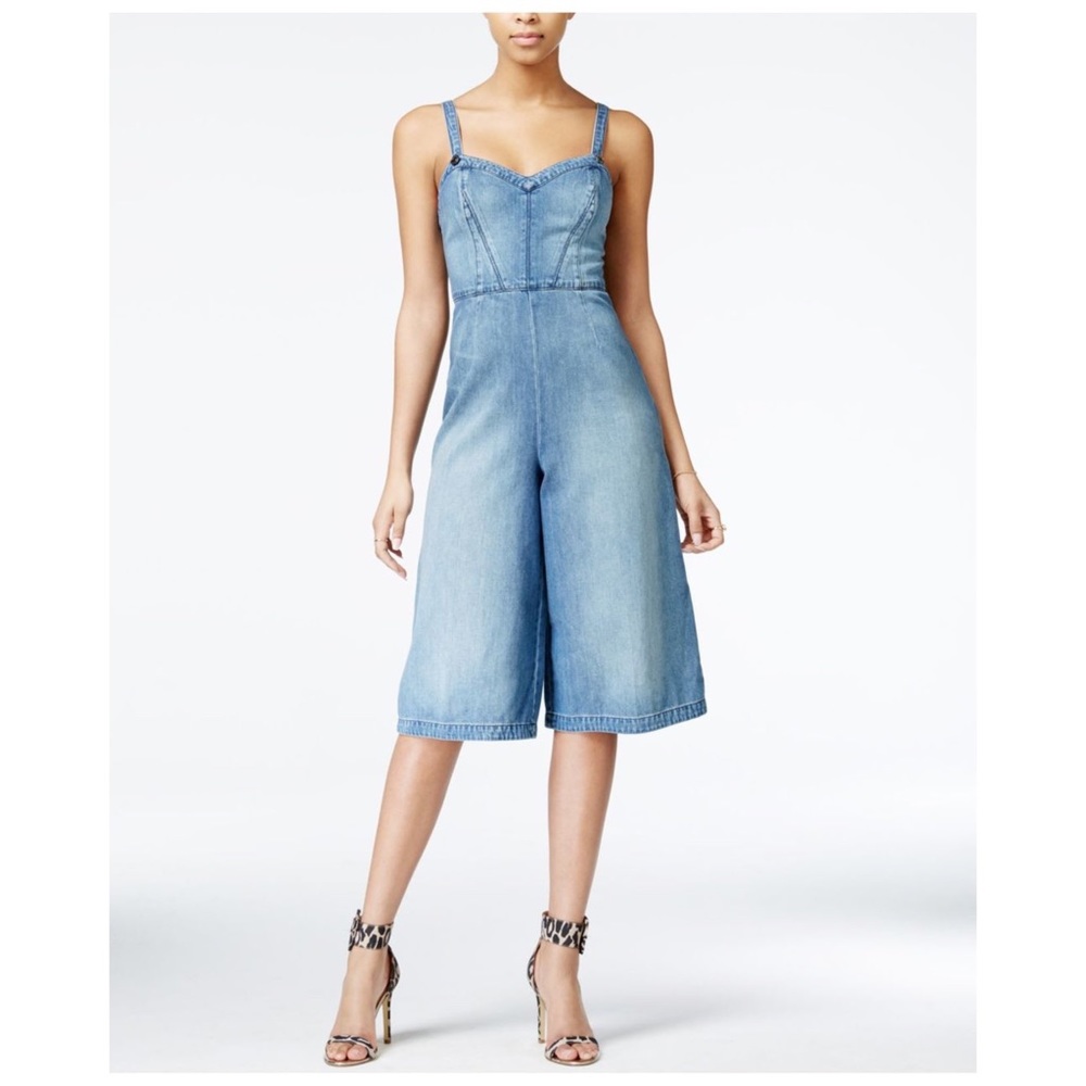 GUESS Culotte Denim Jumpsuit - Size 4
